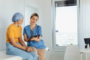 Doctor counseling patient